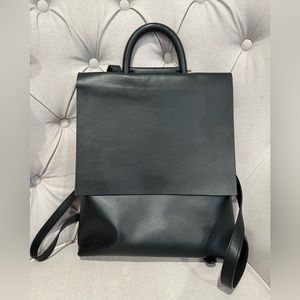 Black Leather Backpack